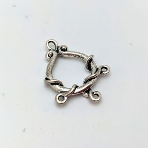 Silver Nautical Pendant with Loop Design